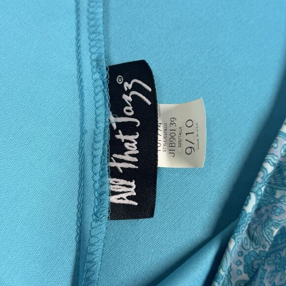 All That Jazz Dress Womens 8 Blue White Paisley Babydoll Boho Fairy Peasant Y2K - Picture 7 of 10